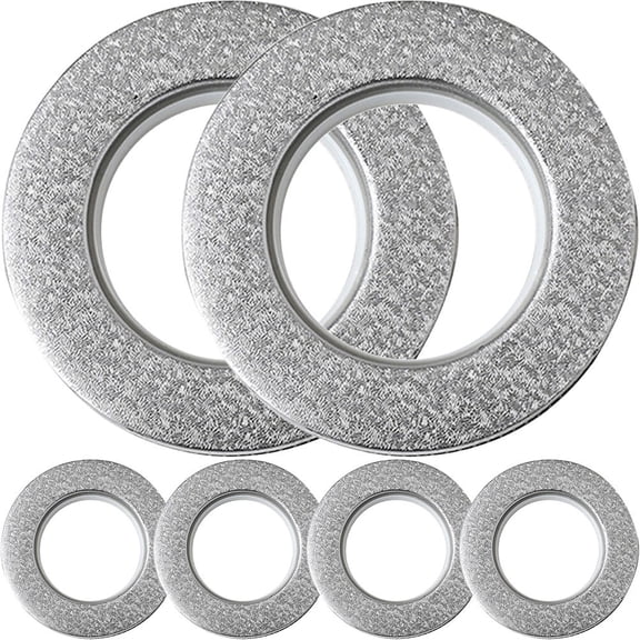 MOKKHNB 6Pcs Plastic Curtain Grommets for Replace with High Grade Material Light Grey