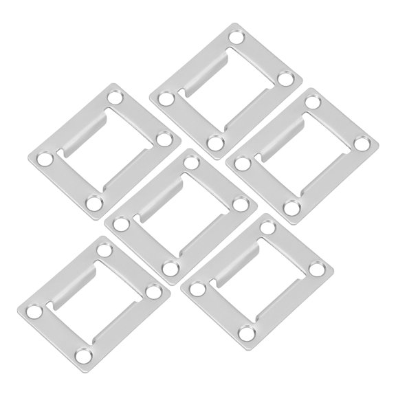 MOKKHNB 6Pcs Polished Strike Plates for Door Lock Accessories with Wear Resistance