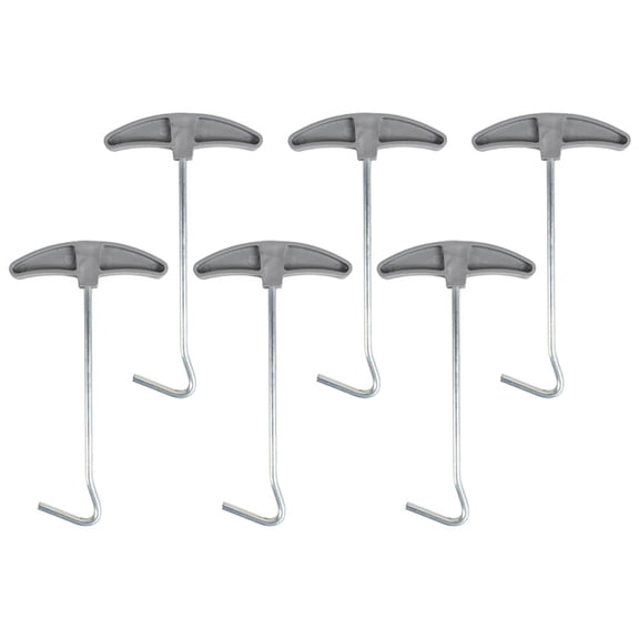 MOKKHNB 6Pcs Reusable Tent Stake Puller Portable Grey Tool for Camping Equipment and Canopy Installation