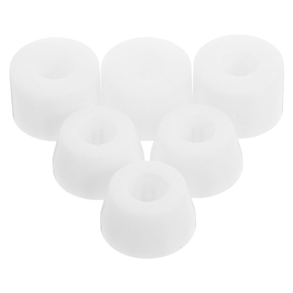 MOKKHNB 6Pcs Roller Skate Shock Absorbing Cushions White PU Material for Comfortable Skating