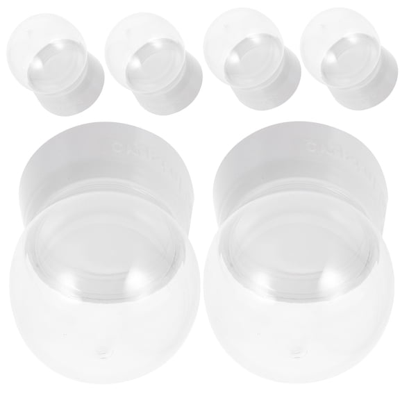 MOKKHNB 6-Pack Clear Plastic Fillable Snow Globe Ornaments for Holiday Home Decoration and Craft Projects