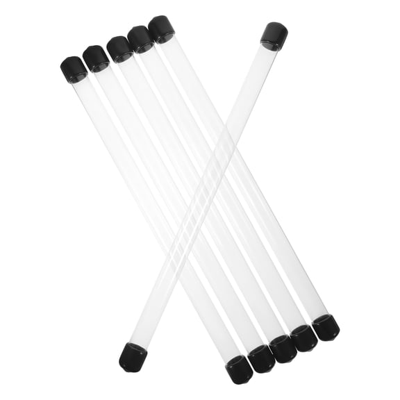 MOKKHNB 6Pcs Transparent Round Storage Tubes with Lids Portable Plastic Storage Tubes for Agarwood Incense