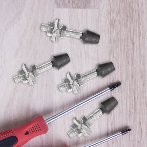 MOKKHNB 6Pcs Woodworking Toggle Clamp Bolt Plated Silver Galvanized Steel Plastic for Secure Clamping Pressure