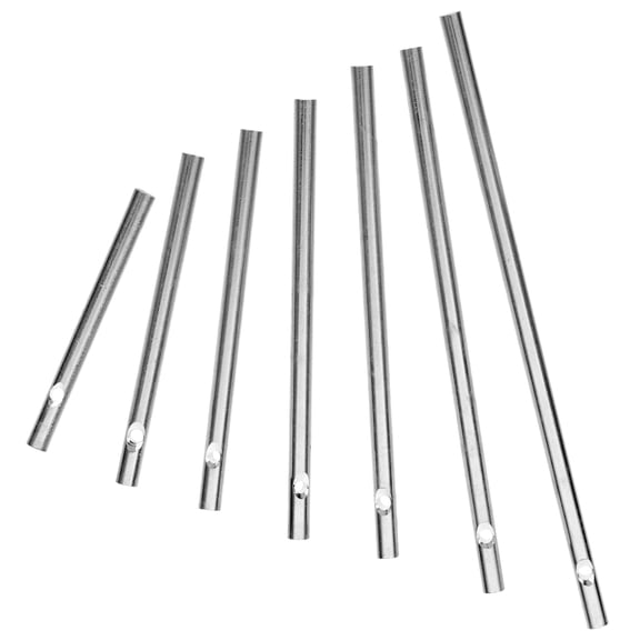 MOKKHNB 7Pcs Aluminum Wind Chime Tubes Plated Silver DIY Replacement Parts for Durable Clear Sound