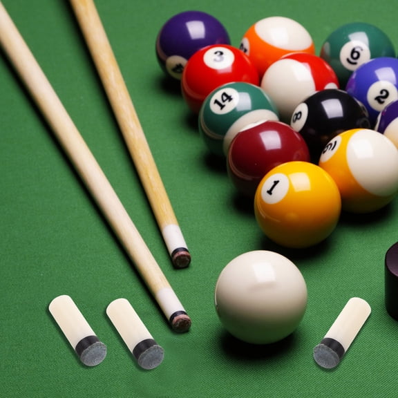 MOKKHNB 8Pcs Billiard Cue Tip Screw on Pool Stick Replacement Tips Kit for Extended Life