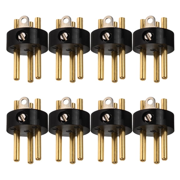 MOKKHNB 8Pcs Black Three Core Xlr Male Microphone Audio Connector High Durability