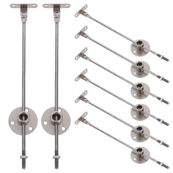MOKKHNB 8Pcs Heavy Duty Metal Lift Up Door Bracket with Round Disk Plate for Home Cabinet Support
