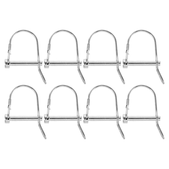 MOKKHNB 8Pcs Heavy Duty Plated Silver Metal Trailer Hitch Pins with Locking Mechanism for Secure Coupling