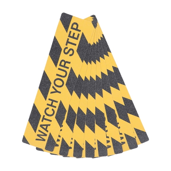 MOKKHNB 8Pcs Industrial Step Caution Vinyl Decal Anti Slip Floor Sticker for Public Spaces