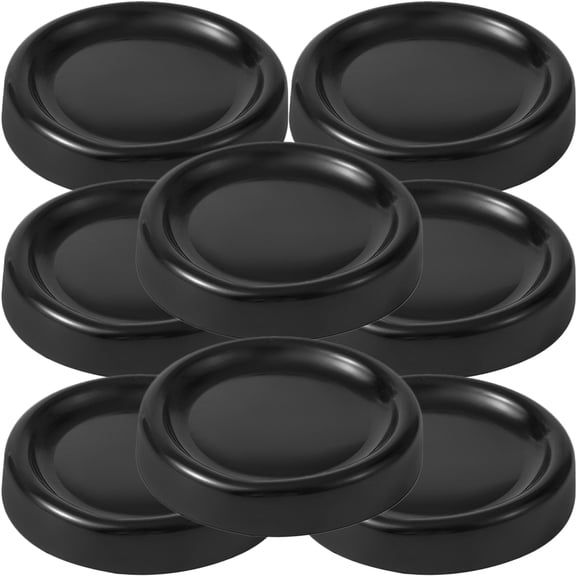 MOKKHNB Black PVC Washing Machine Pads for Home Use, 8 Pieces Anti- Stabilizer Mats