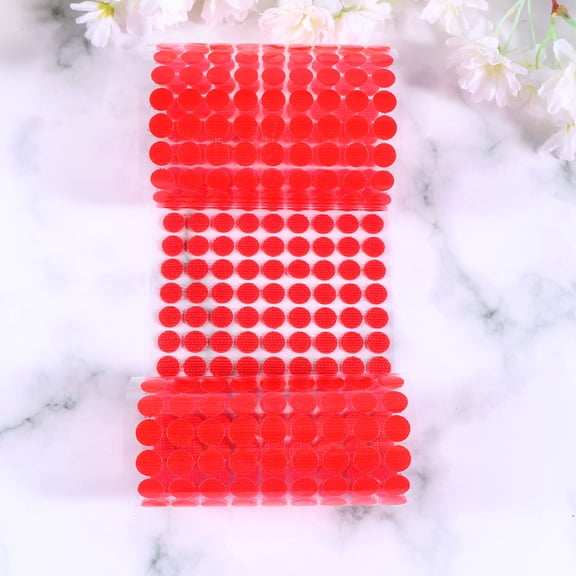 MOKKHNB Round Dot Shape Nylon Sticky Tapes Red for Paper Plastic Glass Metal 900Pcs