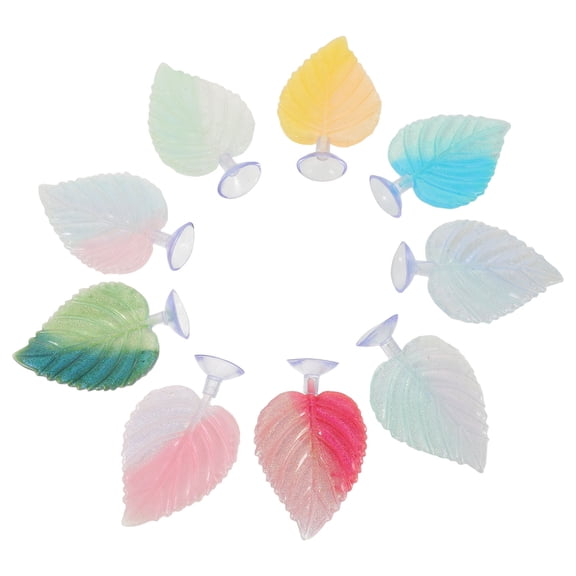 MOKKHNB 9Pcs Artificial Betta Leaves Bed Aquarium Decoration Fish Tank Accessory