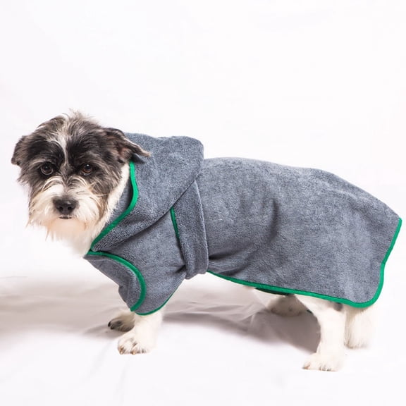 MOKKHNB Black Pet Cat Bathrobe Wearable Absorbent Towel for Fast Drying