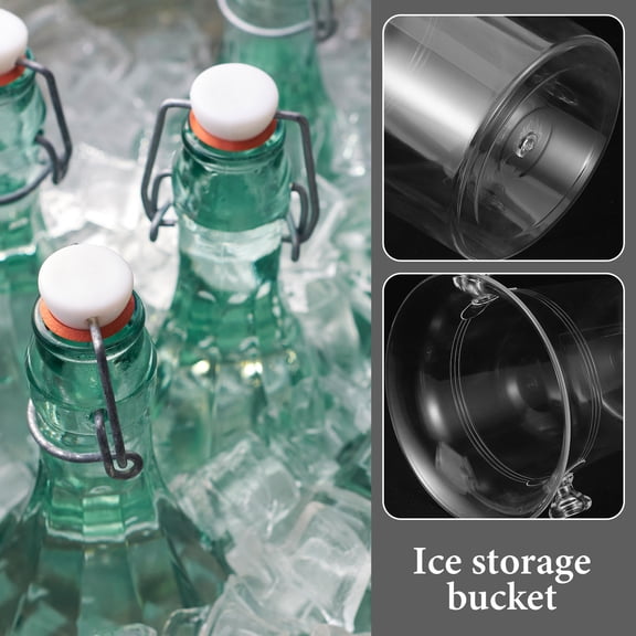 MOKKHNB KTV Ice Cube Bucket Ice Bucket Transparent Acrylic for Use 1Pack