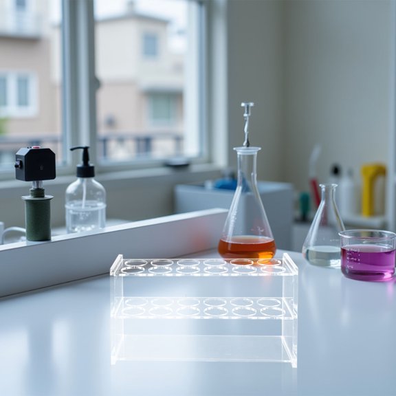 MOKKHNB Acrylic Propagation Tube Holder Rack with Clear Design for Home Hydroponic and Laboratory Use