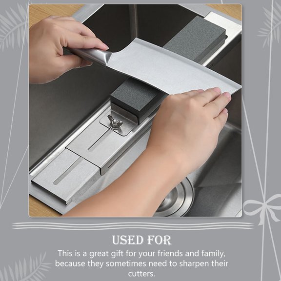 MOKKHNB Adjustable Stainless Steel Grindstone Holder for Kitchen Whetstone Sharpening