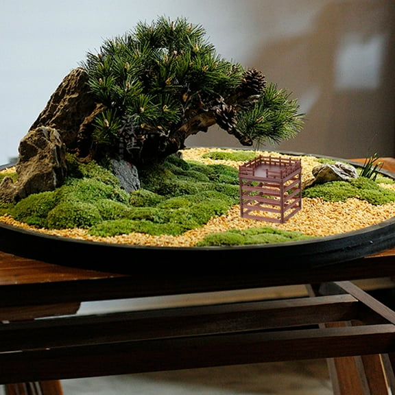 MOKKHNB Brown Landscape Aquarium Platform Decor for Fish Display, Realistic Modeling Fish Decoration