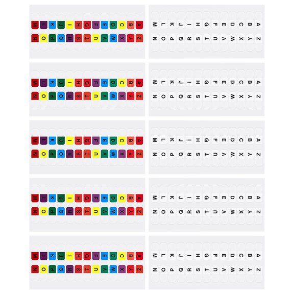 MOKKHNB Assorted Color Alphabet Tabs Page Markers for Home Use Practical and Easy to Write