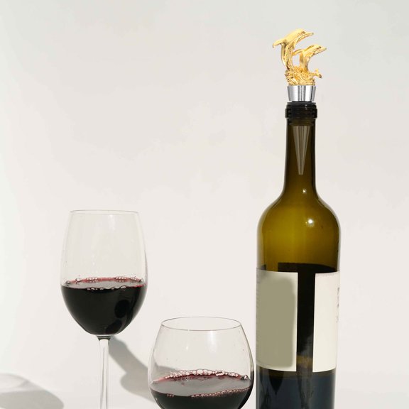 MOKKHNB Assorted Color Dolphin Wine Bottle Saver Stoppers for Wedding and Festivals