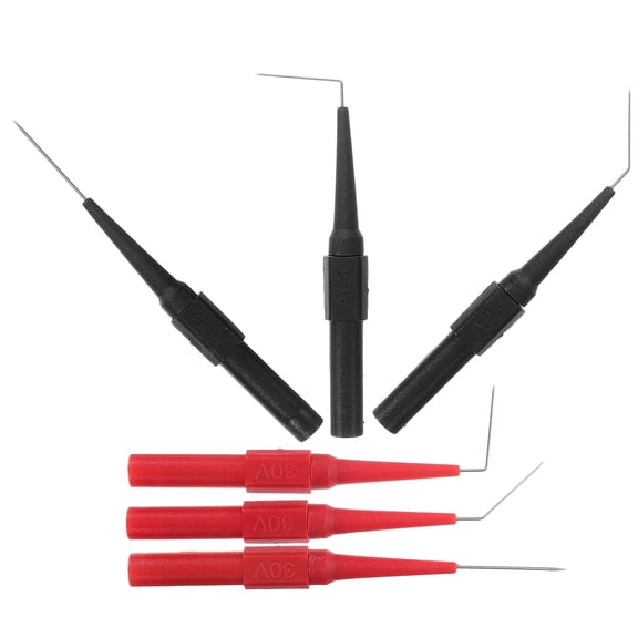 MOKKHNB Back to School 6pcs Wire Piercing Test Probes Copper Black Angled for Automotive Repair Use