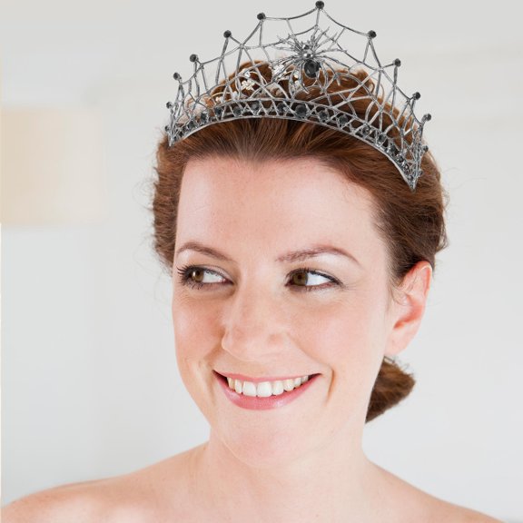 MOKKHNB Baroque Style Spider Web Bridal Headpiece with Durable Alloy for Wedding and Masquerade Events