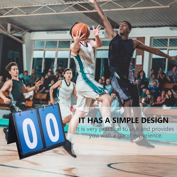 MOKKHNB Basketball Score Flipper Blue 2-Digit Manual Scoreboard for Sports Competitions