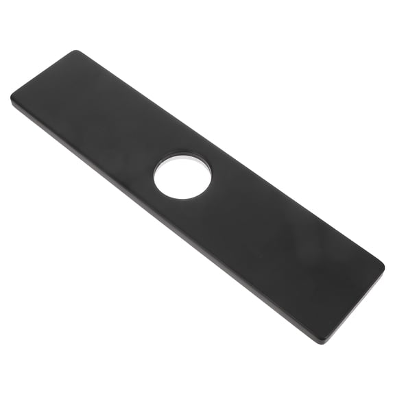 MOKKHNB Bathroom Faucet Escutcheon Plate Black Stainless Steel with Easy Hole Concealment