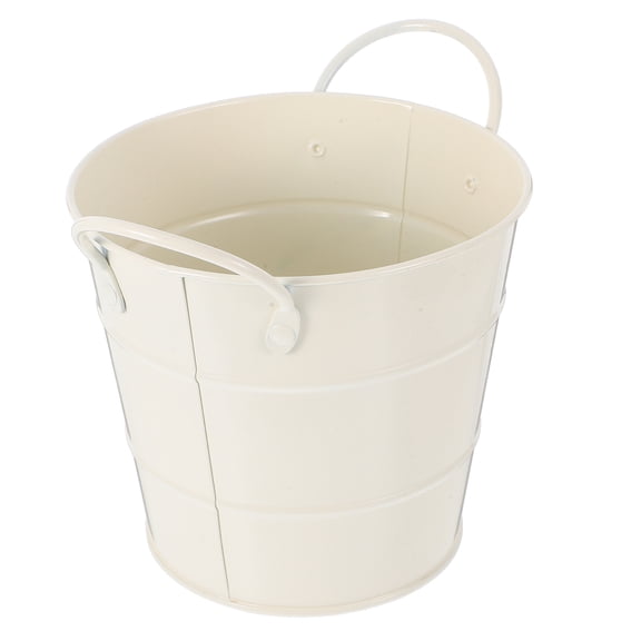 MOKKHNB Bathroom Trash Can Galvanized Iron Waste Bin For Bedroom Rustic Style 1Set