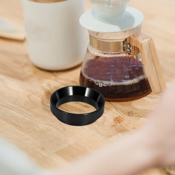 MOKKHNB Black Aluminum Coffee Dosing Tool for Espresso Machines, Easy Attach Coffee Accessory for Home Brewing and Use