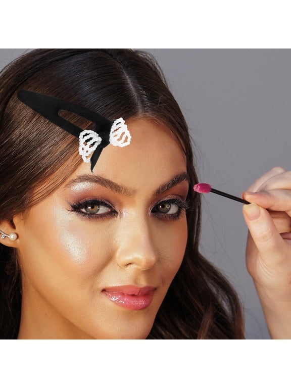 Black Bow Hair Clip for Front Bangs and Sideswept Hairstyles