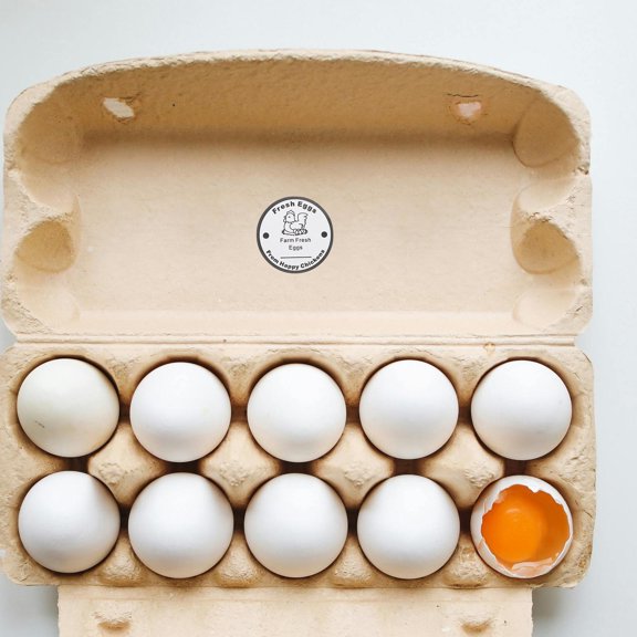 MOKKHNB Black Chicken Egg Carton Stickers for Market Packaging and Home Use with Safety and Portability Features