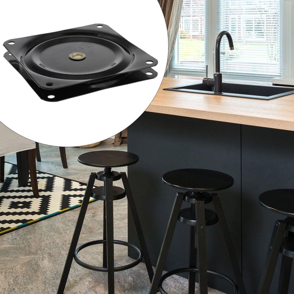 MOKKHNB Black Furniture Swivel Base for Chair and Bar Stool Smooth Silent Turntable Hardware