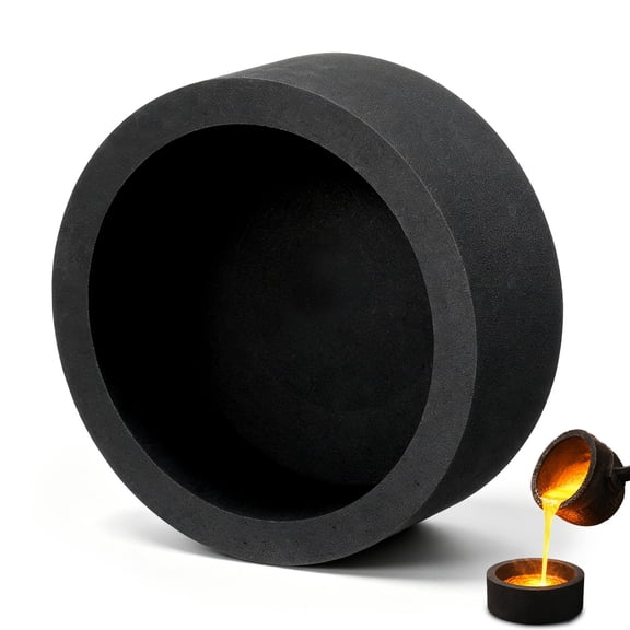 MOKKHNB Metal Casting Mold Round Graphite for High Temperature Refining