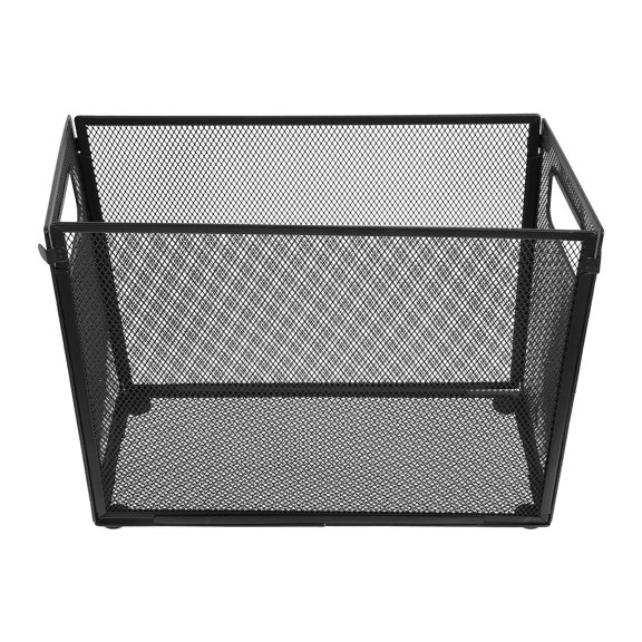 MOKKHNB Black Metal File Organizer Basket with Detachable Layers for Paper Sorting and Filing