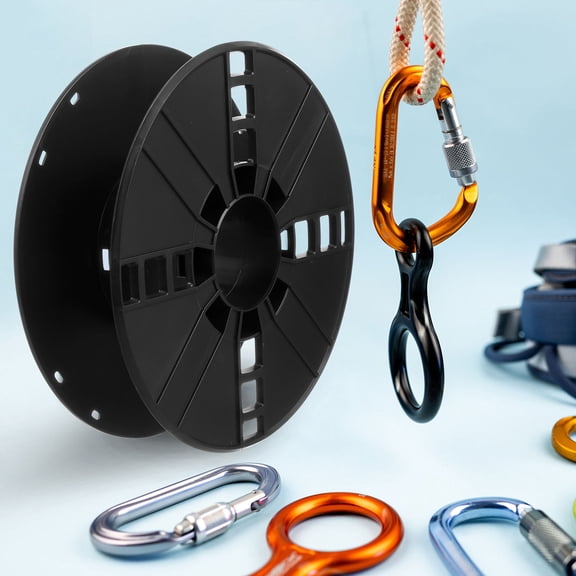 MOKKHNB Black Plastic Cable Reel for Cord Organization Compact Strong Construction for All Cables
