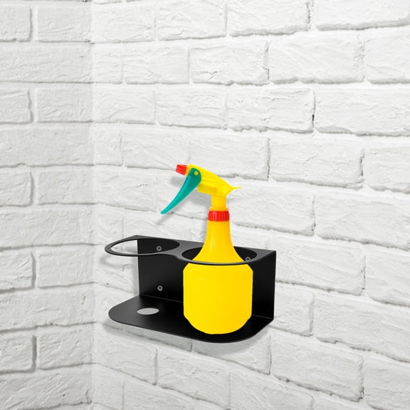MOKKHNB Black Stainless Steel Spray Bottle Mount Wall Hook for Home Workspace Storage