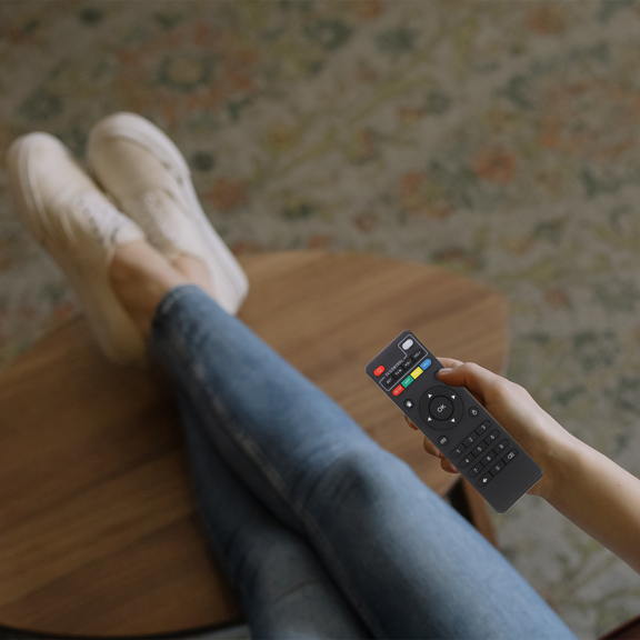 MOKKHNB Black TV Remote Controller Universal with Simple Controls and 8 Meter Range