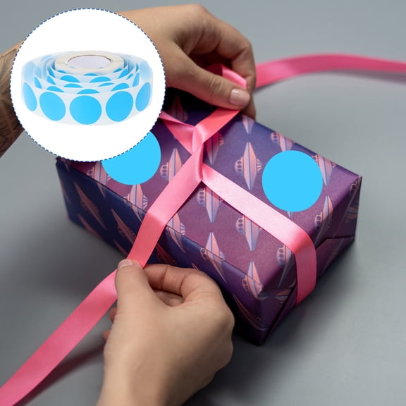 MOKKHNB Blue Circle Label Stickers Easy Peel Self Adhesive for Home Office and School Use
