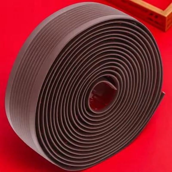 MOKKHNB Brown PVC Non Slip Stair Nosing with Peel and Stick Installation for Stair Safety