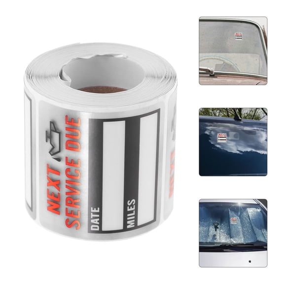MOKKHNB Car Maintenance Labels Sticker Roll Durable Removable Adhesive for Oil Change Reminder