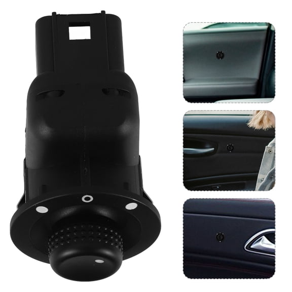 MOKKHNB Car Rear View Mirror Control Switch Button Black Front Driver Side Door Power Adjustment
