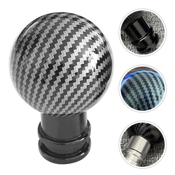 MOKKHNB Black Carbon Fiber Manual Transmission Car Shift Knob with Universal Fit for Most Vehicles