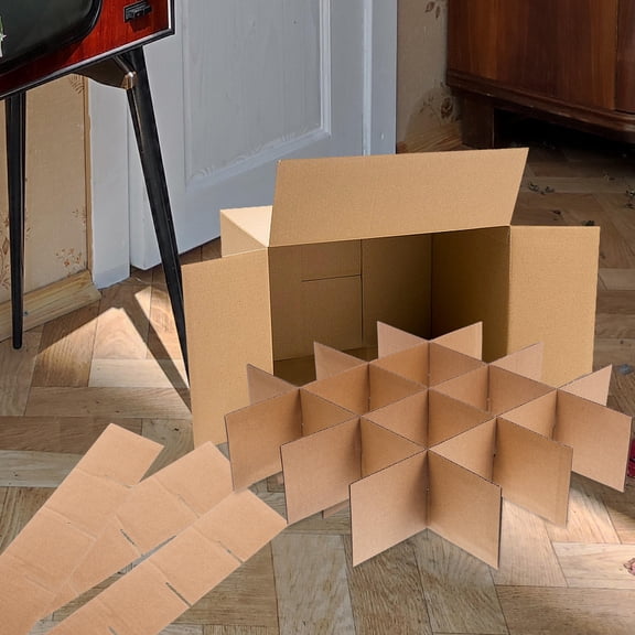 MOKKHNB Cardboard Boxes Dividers Cardboard Packing Inserts Brown 1 Set
