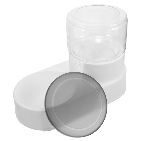 MOKKHNB Automatic Cat Feeder, White Plastic Pet Food Dispenser, Lightweight Feeding Station for Cats and Small Pets