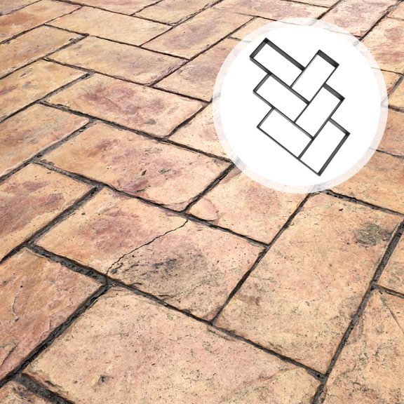 MOKKHNB Cement Paving Stone Molds Rectangular Black 1 Pack for Garden Floor Path Tile
