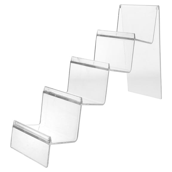 MOKKHNB Clear Acrylic Display Stand for Purses Glasses and Wallets with Tiered Organizer Design