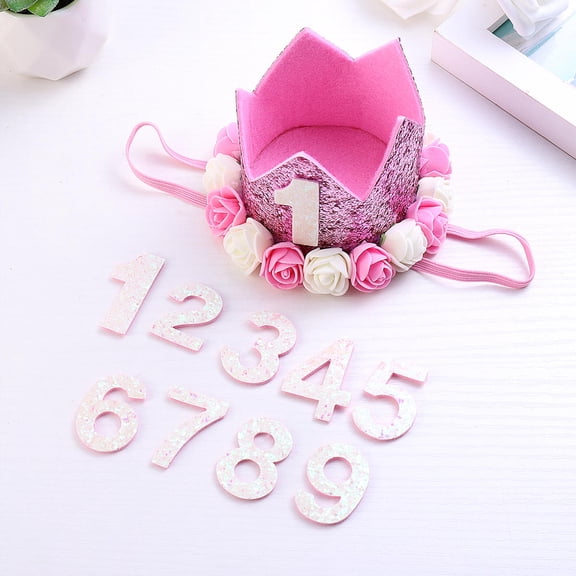 MOKKHNB Comfortable Puppy Crown Hat with Adjustable Rope and Number Tags for Pet Celebration