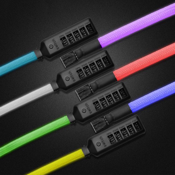 MOKKHNB Pc Fan Hub with Magnetic Attachment and Rgb Color Change for Desktop Computer Case