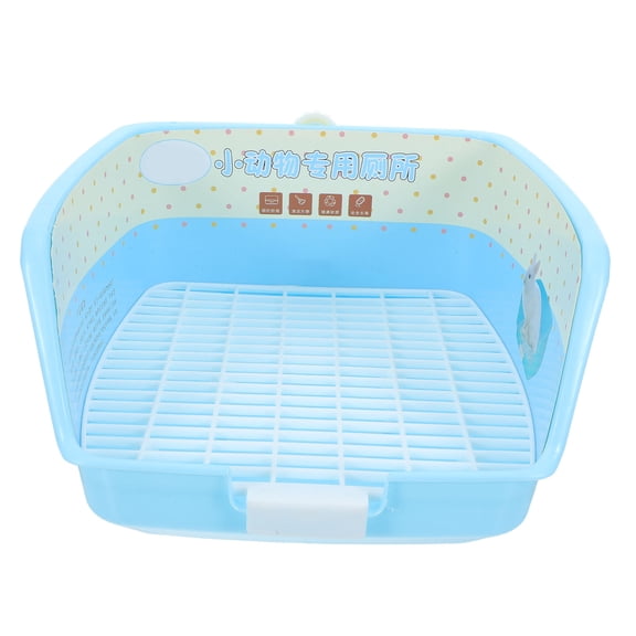 MOKKHNB Small Animal Corner Litter Box ABS Plastic with Raised Edges for Easy Cleaning and