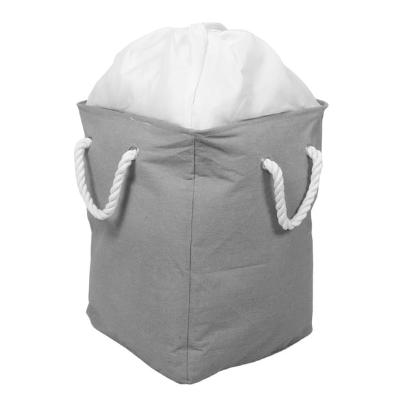 MOKKHNB Corner Storage Basket Fabric Laundry Hamper Foldable Grey Triangular Design